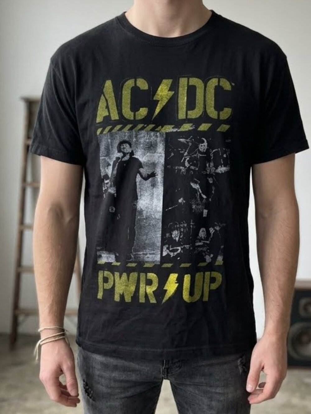 AC/DC PWR UP 2020 Tour Album Graphic Concert Rock T Shirt Black Men's M
